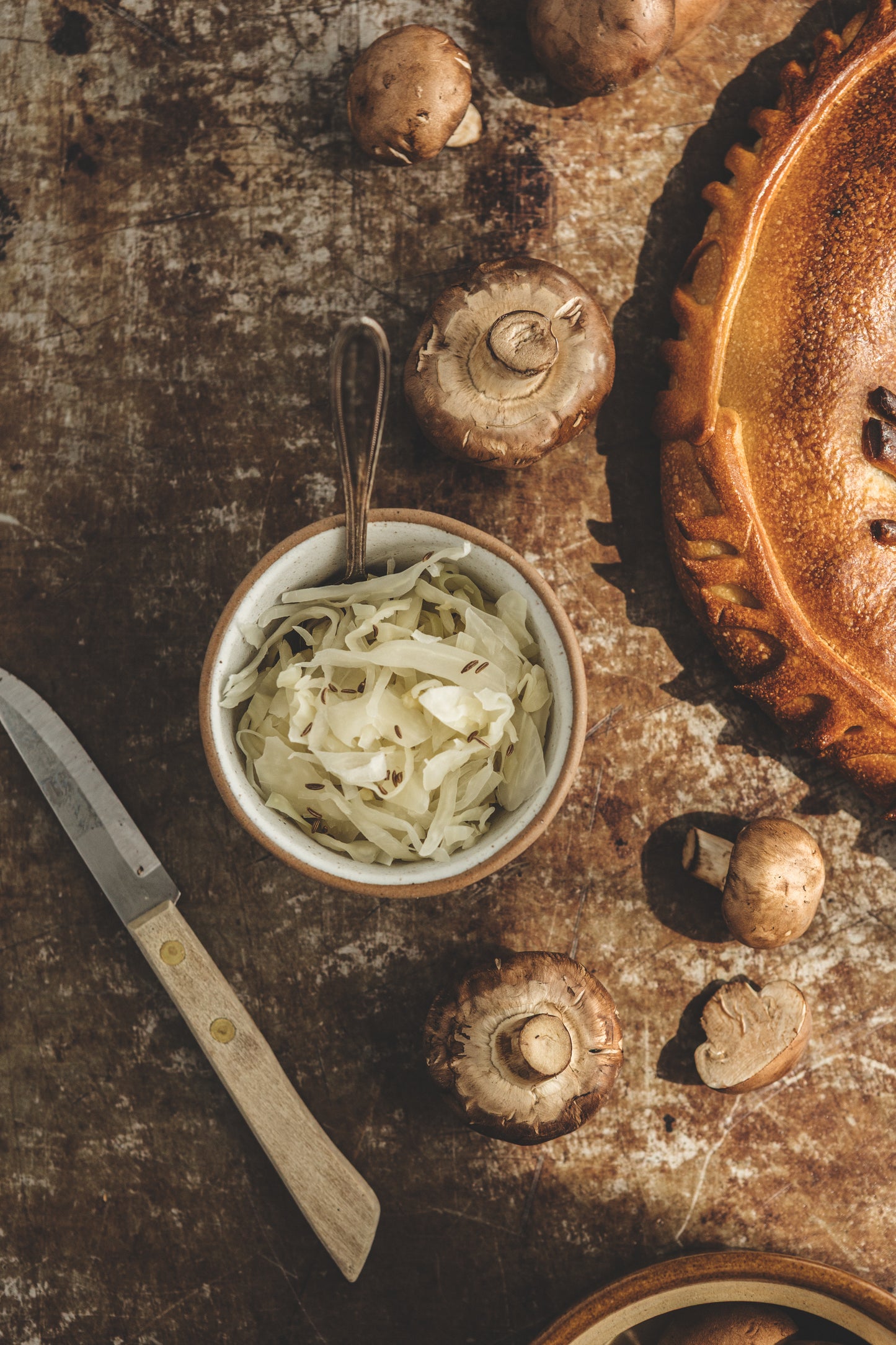 Cabbage & Wild Mushroom Pie