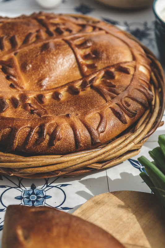 Scallion, Egg & Rice Pie