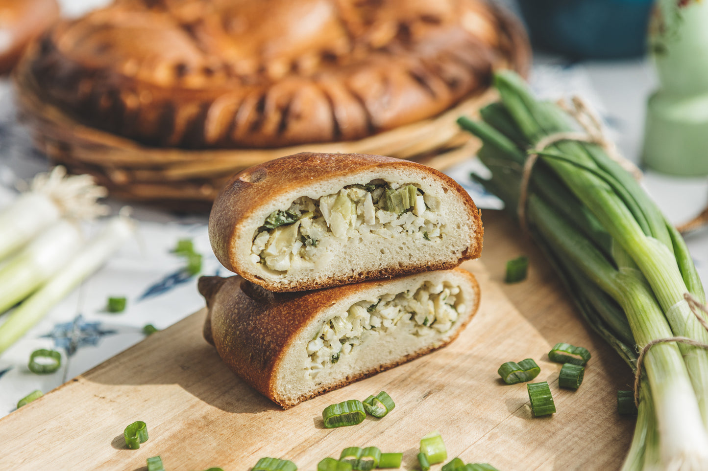 Scallion, Egg & Rice Pie